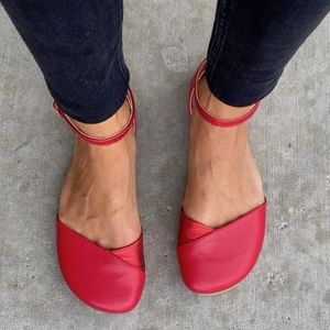 Poppy Red Barefoot Flats - Size 7.5 Fits Like 8-8.5